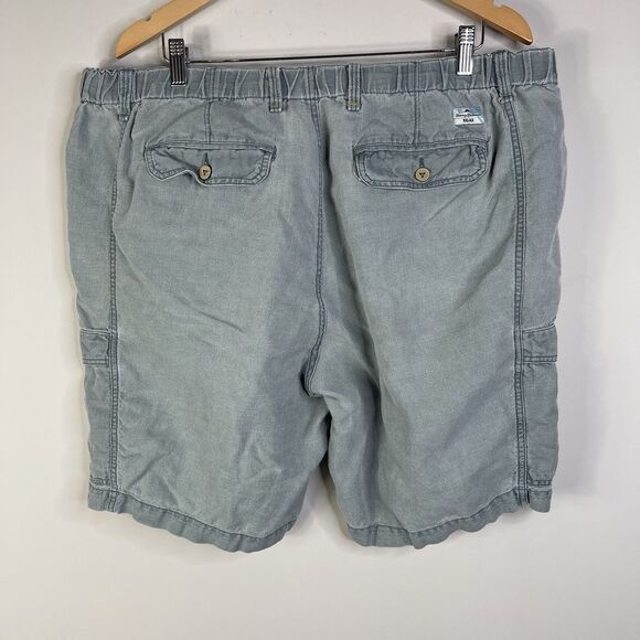 Tommy Bahama Relax Linen Blend Cargo Shorts Mens XXL Stretch Drawstring Green - Picture 3 of 8